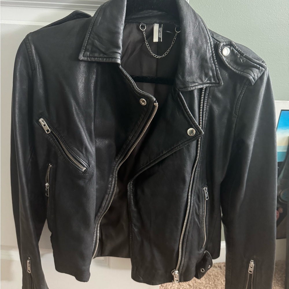 Black Leather Biker Jacket